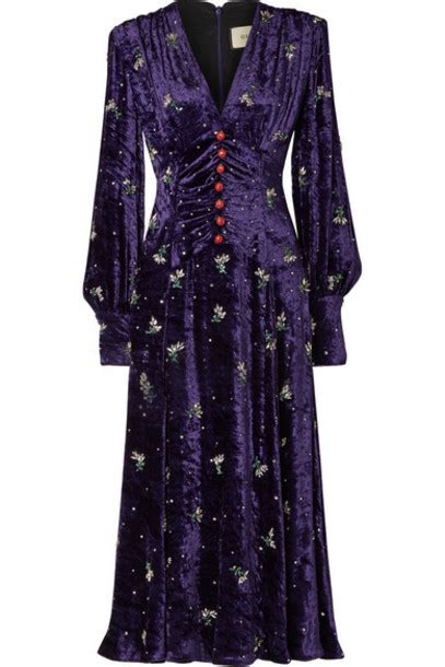 gucci purple velvet dress|Gucci ladies dresses.